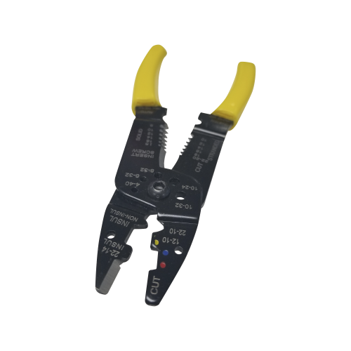 EPCOM POWERLINE EP204B Pinza Cortacables, Pelacables 10 a 22 AWG con Plegador de Conectores.