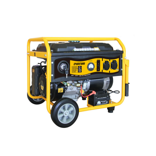 EPCOM POWERLINE EPGEN7000 Generador a Gasolina, Planta de Emergencia de 6.5KW, 220Vac 2 Fases, Jaula con Ruedas para Fácil Traslado y Encendido Electrónico