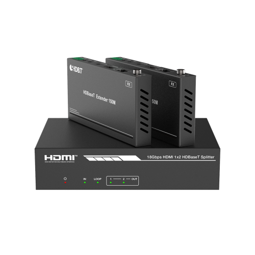 EPCOM PROAUDIO EPP-SPB12H150 Splitter mas Extensor de Video | 1×2 | ProAV | HDBaseT™ | 120m en 4K@60Hz | 150m en 1080p@60Hz | Cat6/6a/7 | Gestión Avanzada EDID | Control IR y RS232 | PoC | Salida de Audio