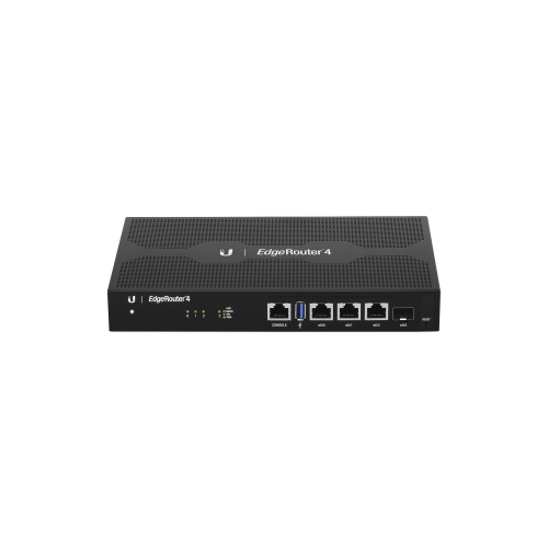 UBIQUITI ER-4 EdgeRouter 4, con 3 puertos 10/100/1000 Mbps + 1 puerto SFP, con funciones avanzadas de ruteo
