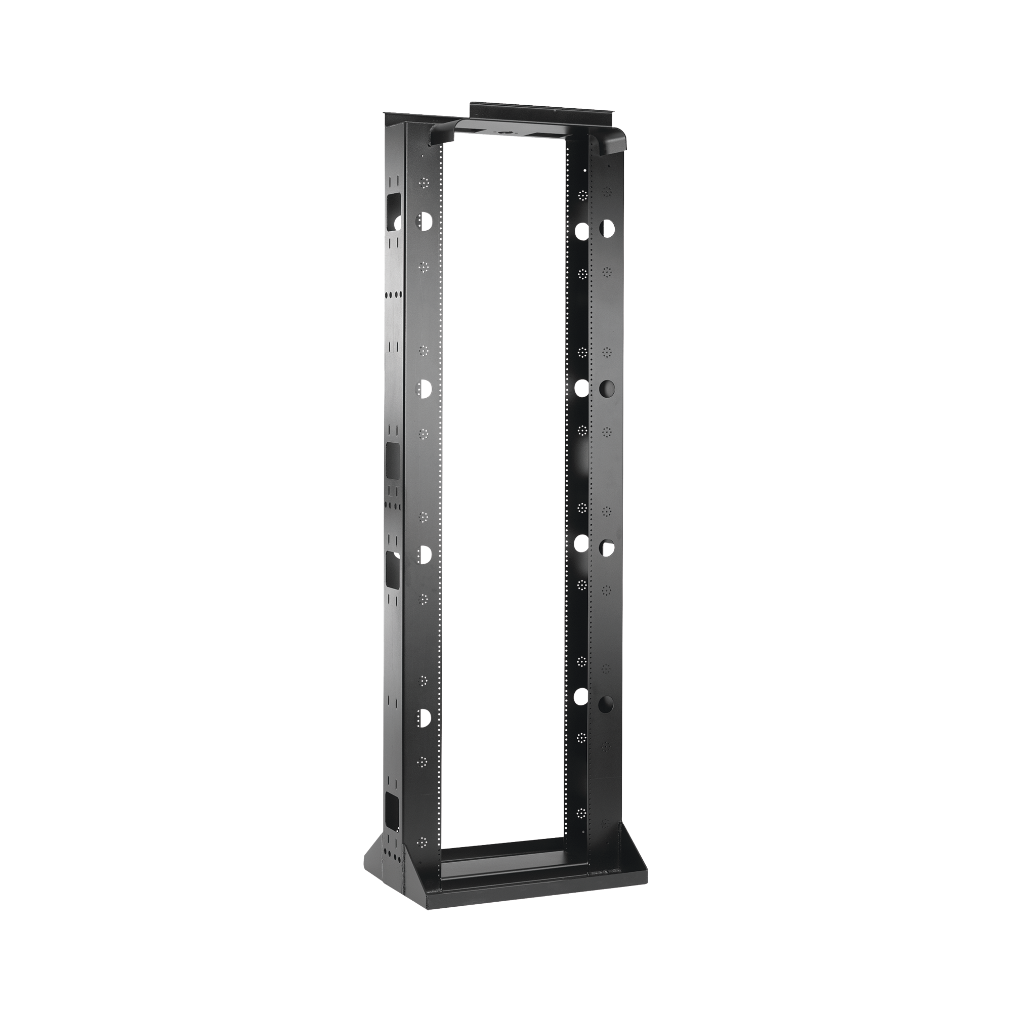 HOFFMAN ESDR19FM45U Rack de 2 Postes Sísmico, Estándar de 19 in, Rieles Numerados y Roscados #12-24, Fabricado en Acero, 45 Unidades de Rack, Color Negro