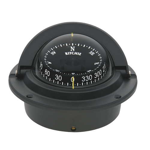 RITCHIE F-83 Brújula serie Voyager en color negro, cuenta con iluminación nocturna color verde.