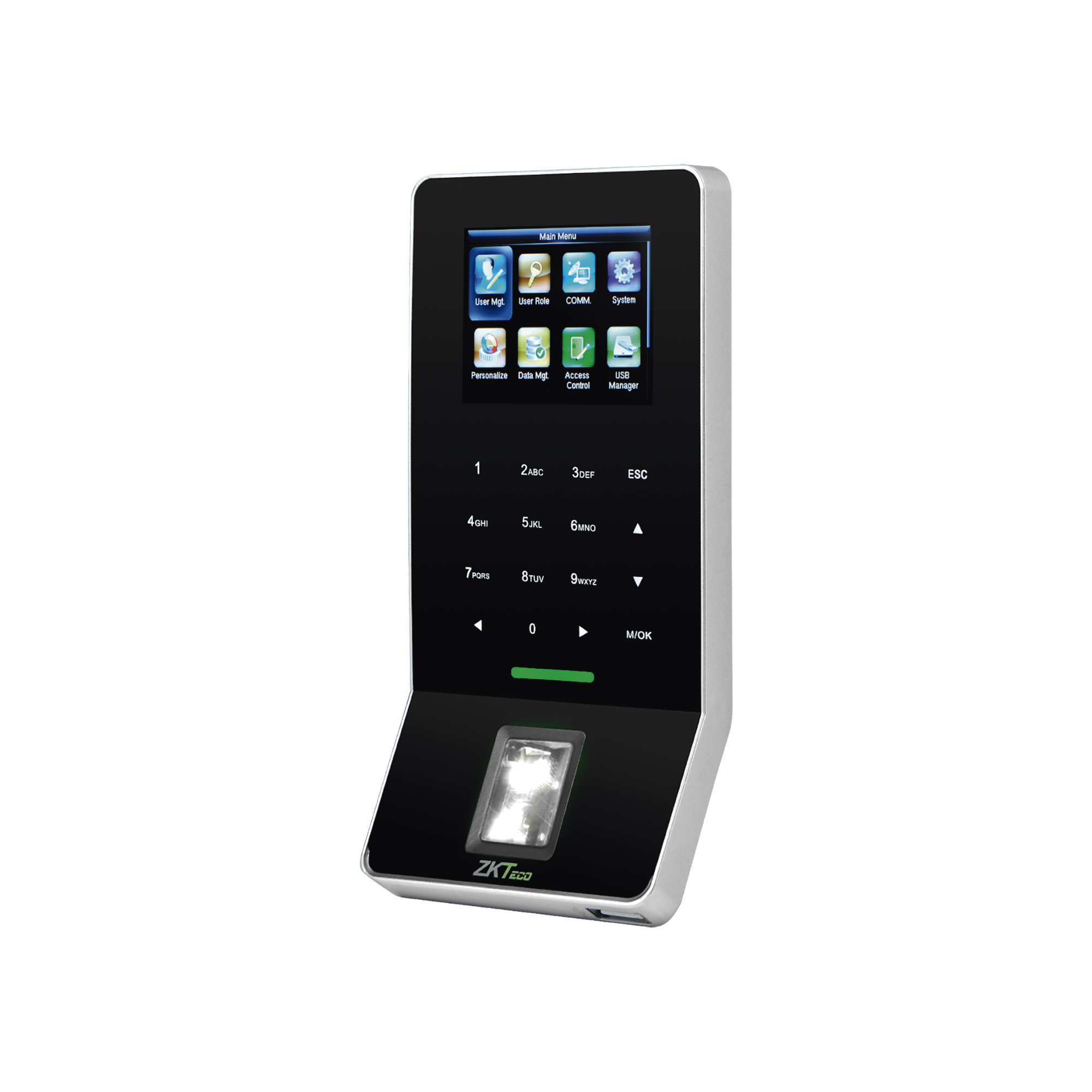 ZKTECO F22-ID Lector Biométrico de Huella, PROXIMIDAD, 3000 Huellas, 5,000 Tarjetas, ADMS Gratis, WiFi, Teclado táctil, Estético, Soporta DDNS con BIOTIMEPRO