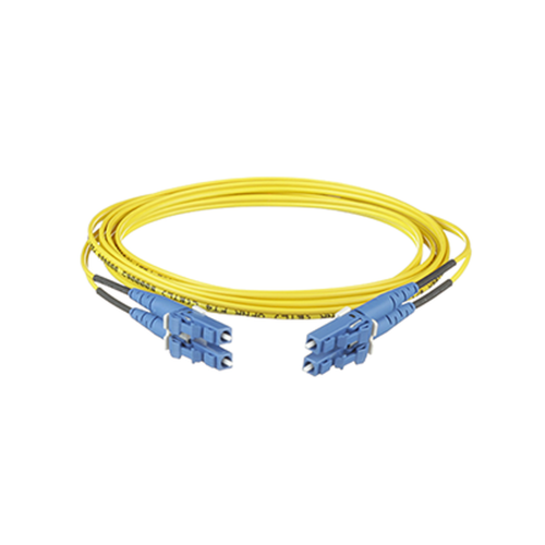PANDUIT F92ERLNLNSNM005 Jumper de Fibra Optica Monomodo 9/125 OS2, LC-LC Duplex, OFNR (Riser), Color Amarillo, 5 Metros
