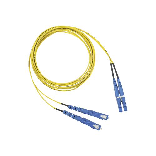 PANDUIT F92ERLNSNSNM001 Jumper de Fibra Optica Monomodo 9/125 OS2, LC-SC Duplex, OFNR (Riser), Color Amarillo, 1 Metro