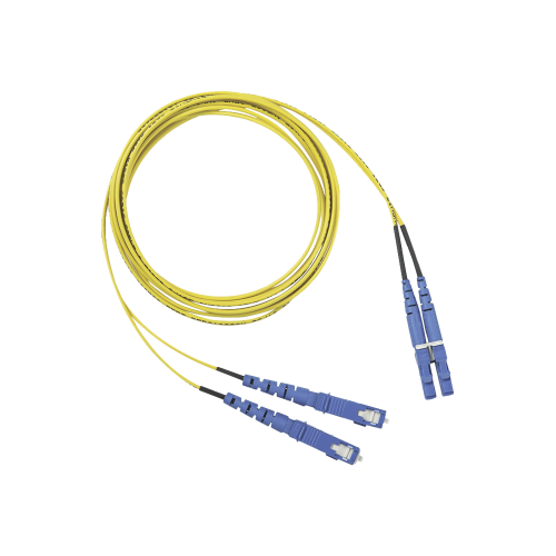 PANDUIT F92ERLNSNSNM002 Jumper de Fibra Optica Monomodo 9/125 OS2, LC-SC Duplex, OFNR (Riser), Color Amarillo, 2 Metros