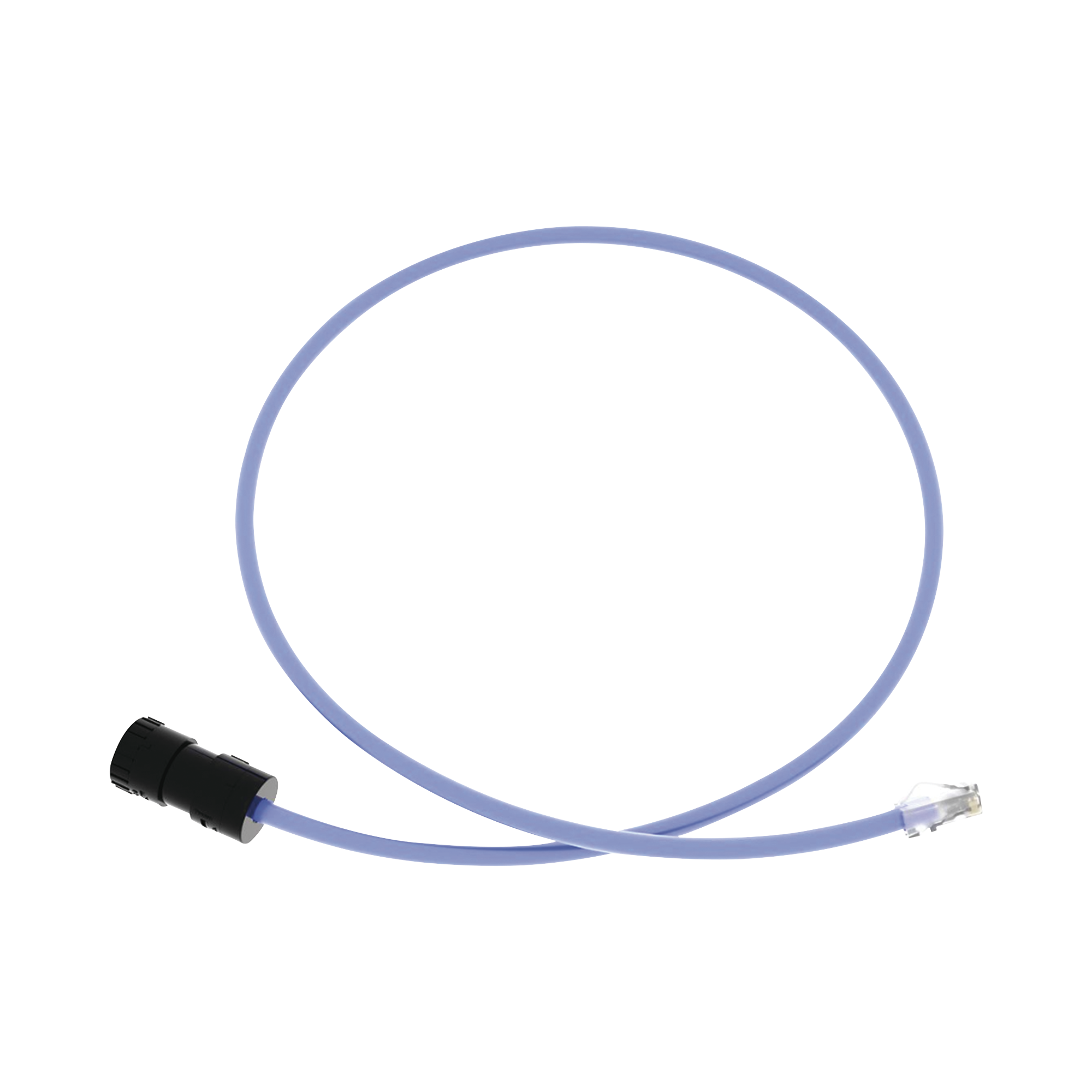PANDUIT FC-ICCP1MBU Cable de Conexión en Campo Jack a Plug RJ45, Categoría 6A, CMP (Plenum), 1 Metro, Color Azul