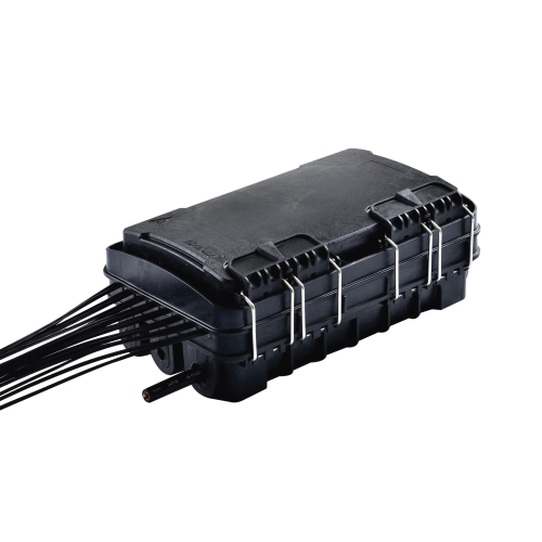 FIBERHOME FDP-420E-16 Caja de Distribución de Fibra Óptica para 24 Empalmes, con 16 acopladores SC/APC simplex, Exterior IP65, Color Negro