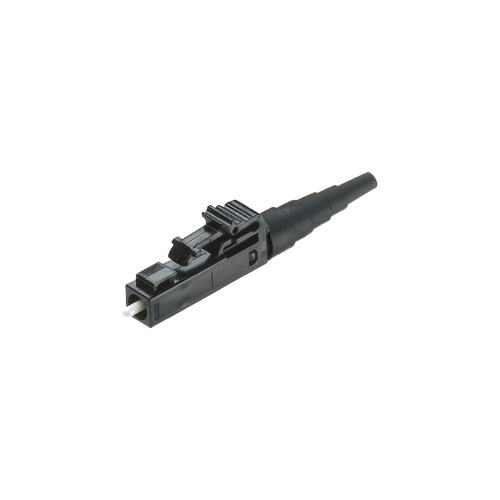 PANDUIT FLCSMBLY Conector de Fibra Óptica Multimodo OM2, OM3 y OM4, LC Simplex, Pulido en Campo, Color Negro