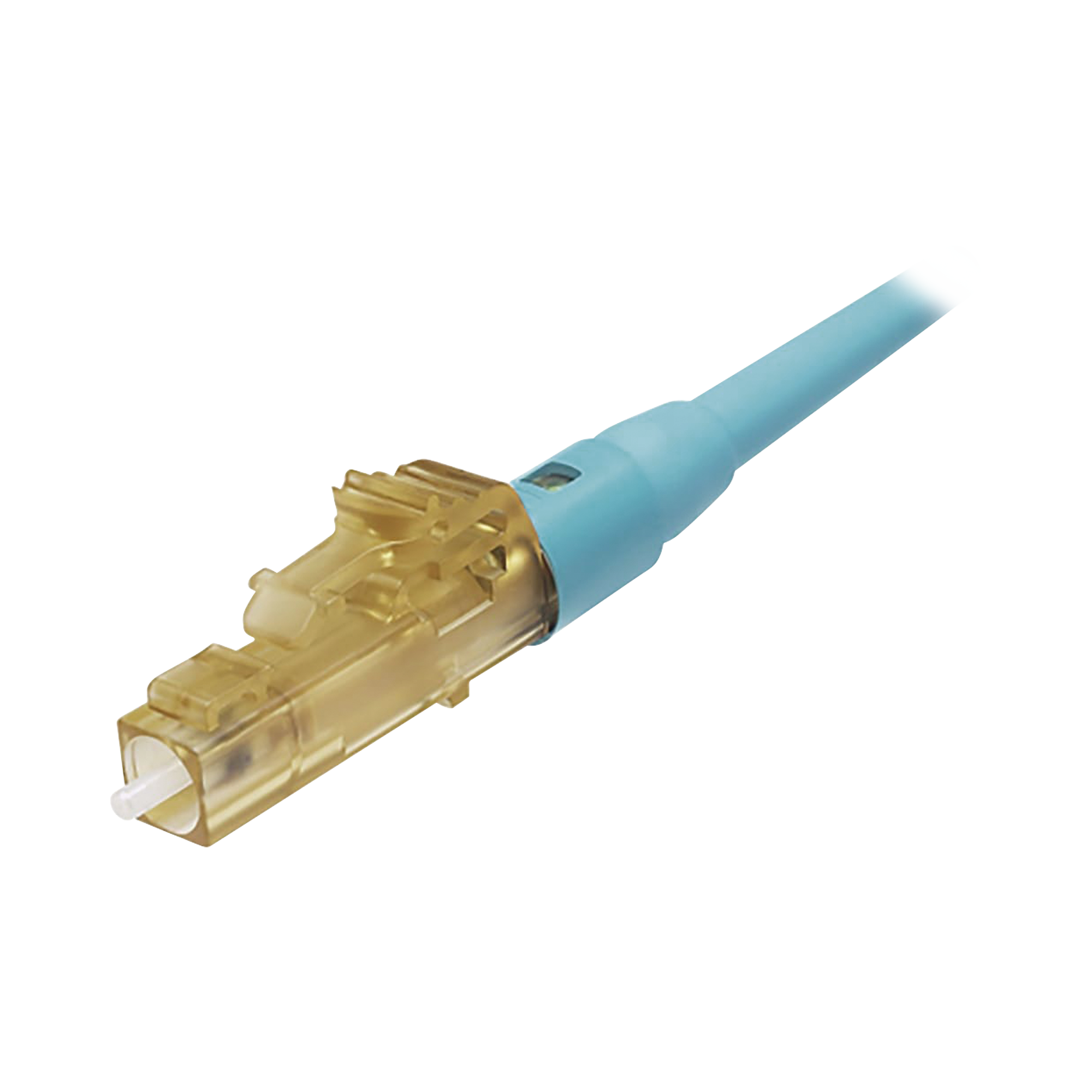PANDUIT FLCSMCXAQY Conector de Fibra Óptica LC Simplex OptiCam, Multimodo 50/125 OM3/OM4, Pre-pulido, Color Aqua