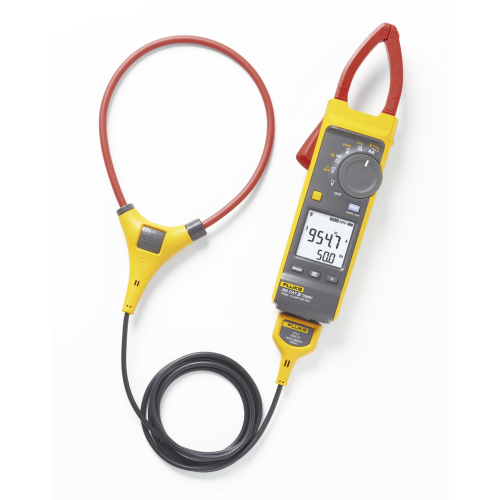 FLUKE FLUKE-393FC Pinza Amperimétrica de Corriente CC/CA de Verdadero Valor Eficaz con iFlex CAT III 1500 V. Ideal para Sistemas Solares, Eólicos, Baterías, Inversor, etc.