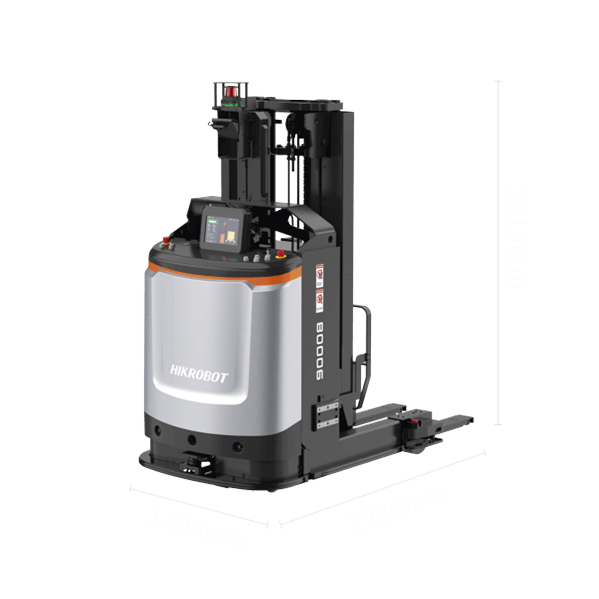 ROBOT MÓVIL DE MONTACARGAS FMR-F5-1600, CAPACIDAD DE CARGA 1600 KG, CONEXIÓN WIFI, AUTO CARGA SISTEMA DE SEGURIDAD MULTINIVEL.