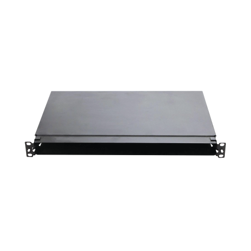 PANDUIT FMT1 PANEL DE DISTRIBUCIÓN DE FIBRA ÓPTICA, ACEPTA 4 CASETES QUICKNET O PLACAS FAP/FMP CON PANEL CFAPPBL1 (NO INCLUIDO), BANDEJA FIJA, HASTA 96 FIBRAS, COLOR NEGRO, 1UR