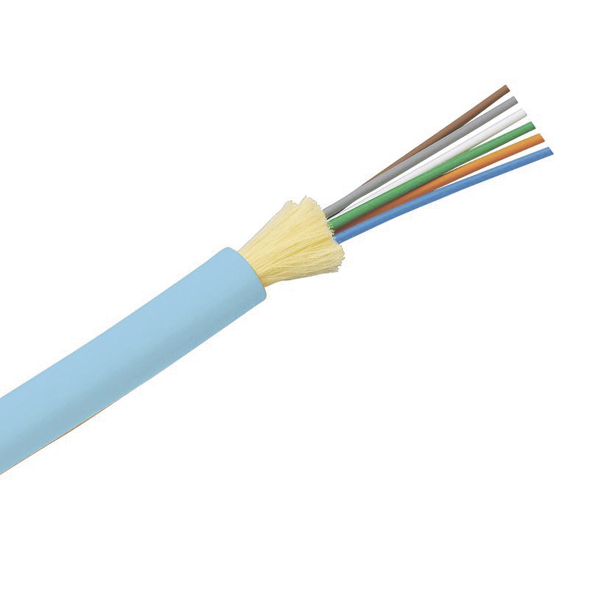 PANDUIT FODPZ06Y Cable de Fibra Óptica de 6 hilos, Multimodo OM4 50/125 Optimizada, Interior, Tight Buffer 900um, No Conductiva (Dieléctrica), OFNP (Plenum), Precio Por Metro