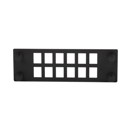 PANDUIT FPONEAP12 Placa Para 12 Adaptadores de Fibra Óptica, Uso con Gabinetes FPONE3 y FPONE4