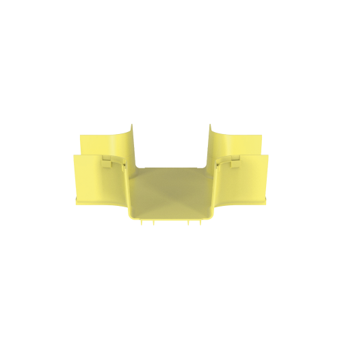 PANDUIT FRFWC6X4LYL Accesorio de 4 Vías Horizontal, Con Ángulos a 90º, Para Canaletas FiberRunner™ 6X4, Color Amarillo