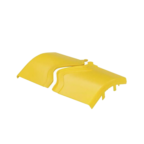 PANDUIT FROV45SC12LYL Tapa de Bajada Vertical Exterior de 45º, Para uso con Canaletas 12X4 FiberRunner™, Color Amarillo