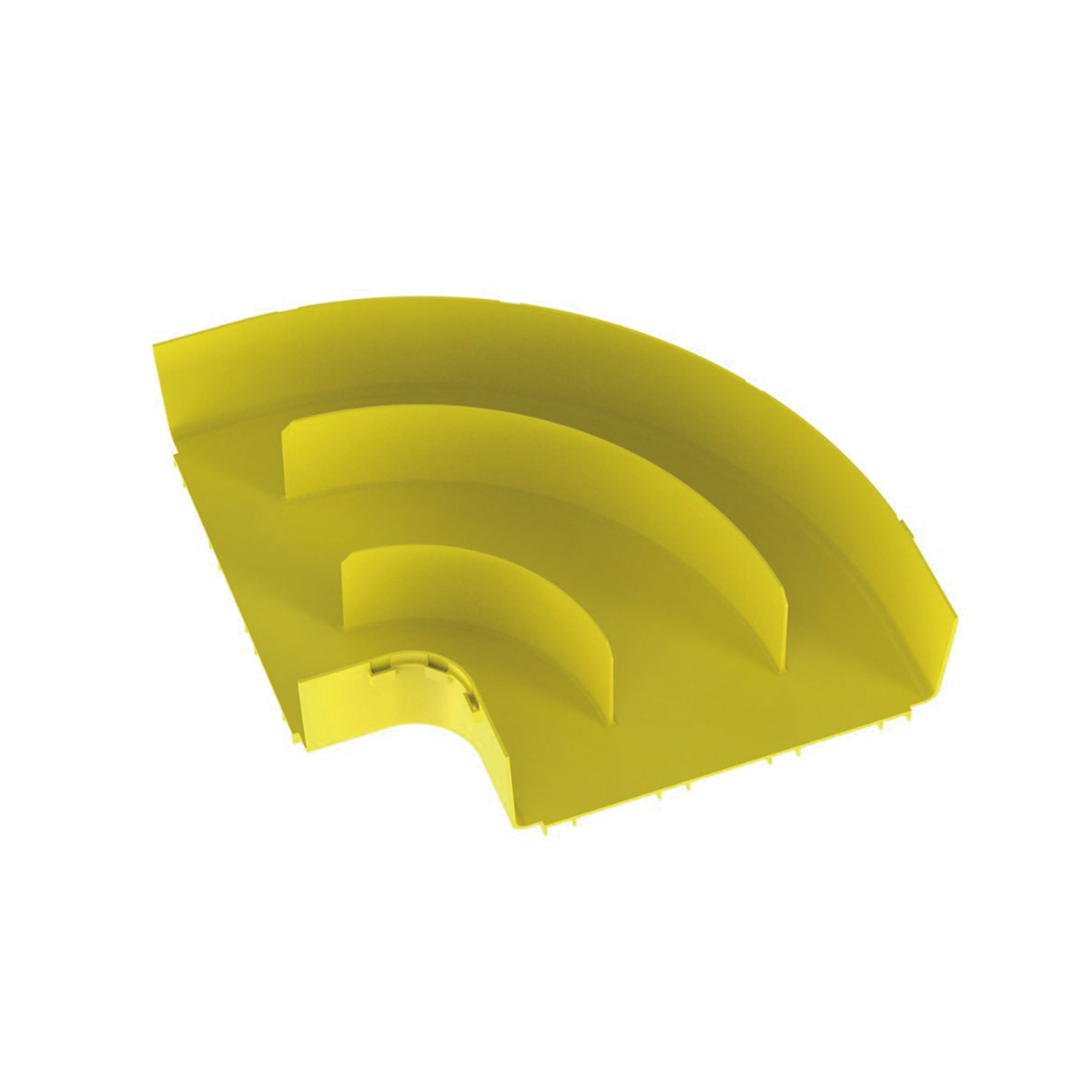 PANDUIT FRRA12X4LYL Ángulo Recto a 90º Horizontal, Para Canaletas FiberRunner™ 12X4, Color Amarillo