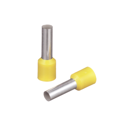 PANDUIT FSD82-12-C Ferrúl de cobre DIN Amarillo para Cable 10 AWG con largo 12 mm. Paquete de 100 Piezas