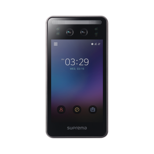 SUPREMA FSF2AB Face station F2 con detector de Cubre bocas, Lector Facial, Lector de tarjetas Móviles y lector de tarjetas RFID(125kHz EM & 13.56Mhz MIFARE) Compatible con BioStar2, Uso para Control de Acceso y Asistencia