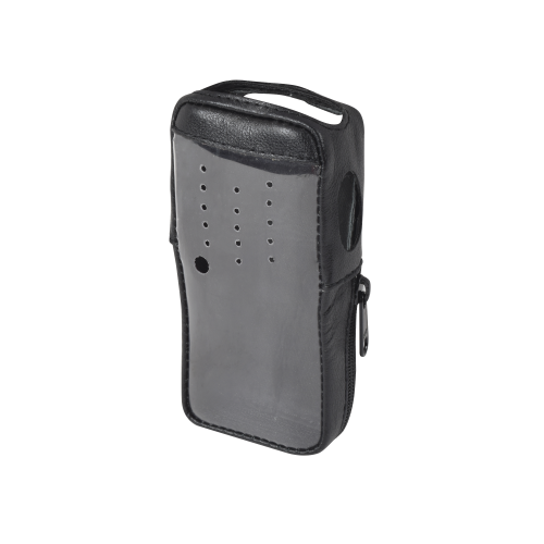 SYSCOM FSMTK-2000V2 Funda de Piel Reforzada, Versión 2 de Fácil Acceso y Cubierta Frontal de Plástico Transparente para los Radios TK-2000KV2, TK-3000KV2