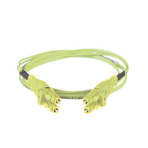 PANDUIT FW2RLU1U1ONM002 Jumper de Fibra Óptica Multimodo 50/125 OM5, LC-LC Uniboot Duplex, LSZH, Color Verde Lima, 2 Metros