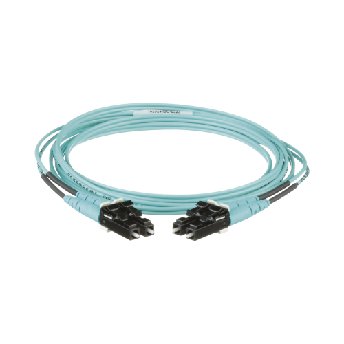 PANDUIT FX2ERLNLNSNM002 Jumper de Fibra Optica Multimodo 50/125 OM3, LC-LC Duplex, OFNR (Riser), Color Aqua, 2 Metros