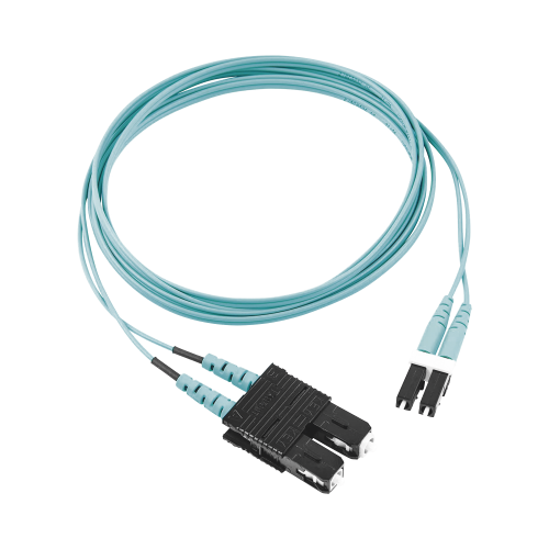 PANDUIT FX2ERLNSNSNM030 Jumper de Fibra Optica Multimodo 50/125 OM3, LC-SC Duplex, OFNR (Riser), Color Aqua, 30 Metros