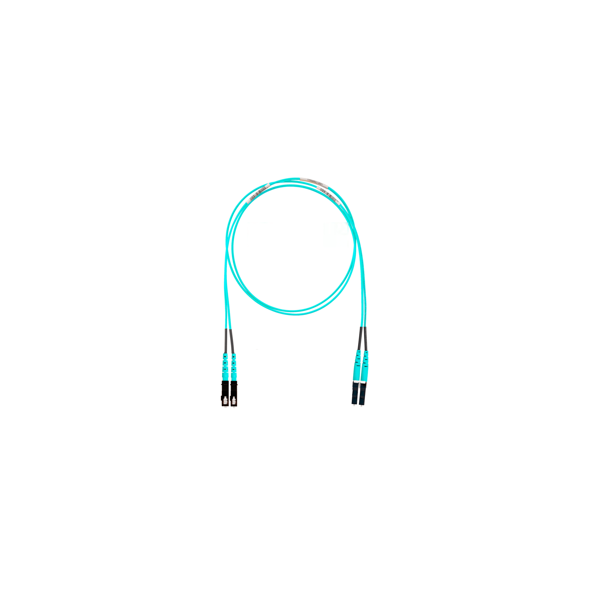 PANDUIT FZ2ERLNSNSNM005 Jumper de Fibra Optica Multimodo 50/125 OM4, LC-SC Duplex, OFNR (Riser), Color Aqua, 5 Metros