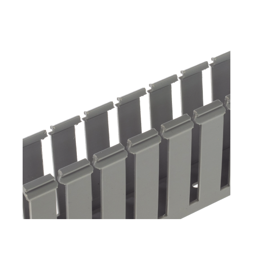 PANDUIT G3X3LG6 Canaleta Ranurada de PVC sin Tapa, Tipo G, 3.25 in de Ancho, 3.12 in de Alto y 1828.8 mm de Largo, Color Gris