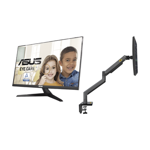 NB-EPCOM G45VY279HEK Kit de Montaje de Escritorio Articulado + Monitor Profesional Ultra Delgado 27” Full HD