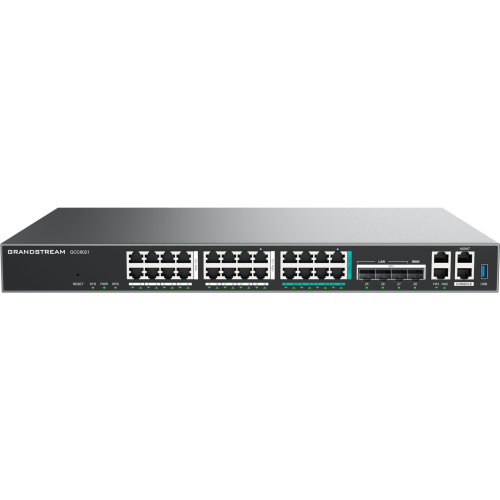 GRANDSTREAM GCC6021 Dispositivo de Convergencia de Redes GCC6021, Router VPN, Firewall de Próxima Generación, IP PBX, Switch de Red, 4 Puertos Gigabit Ethernet, 1 Puerto SFP+ 10 Gigabit, 1 Puerto 2.5 Gigabit, Gestión en la Nube GDMS, Montaje en