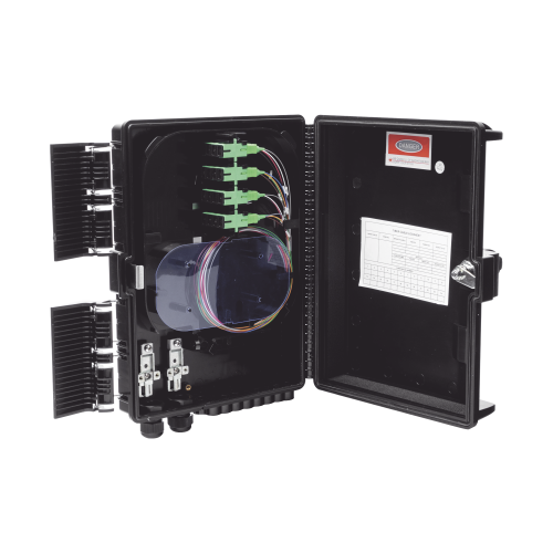 FIBERHOME GFS-16G Cierre de Empalme para 24 fusiones de fibra óptica, Interior/Exterior, con 16 acopladores SC/APC y splitter 1×16 SC/APC Incluido, IP65