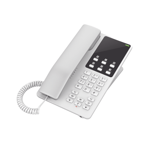 GRANDSTREAM GHP620 Teléfono IP Hotelero, 2 líneas SIP con 2 cuentas, codec Opus, IPV4/IPV6, color blanco, con gestión en la nube GDMS