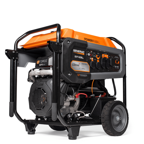 GENERAC GP15500E Generador Inversor Portátil a Gasolina, 15 kW, 120/240Vca, Arranque Eléctrico