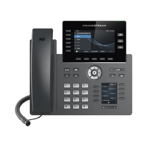 GRANDSTREAM GRP-2616 Teléfono IP Wi-Fi, Grado Operador, 6 líneas SIP con 6 cuentas, pantalla a color 4.3″, puertos Gigabit, Bluetooth, PoE, codec Opus, IPV4/IPV6 con gestión en la nube GDMS