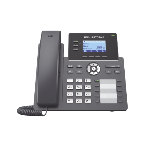 GRANDSTREAM GRP2604P Teléfono IP Grado Operador, 3 líneas SIP con 6 cuentas, 10 botones BLF, puertos Gigabit PoE, codec Opus, IPV4/IPV6 con gestión en la nube GDMS