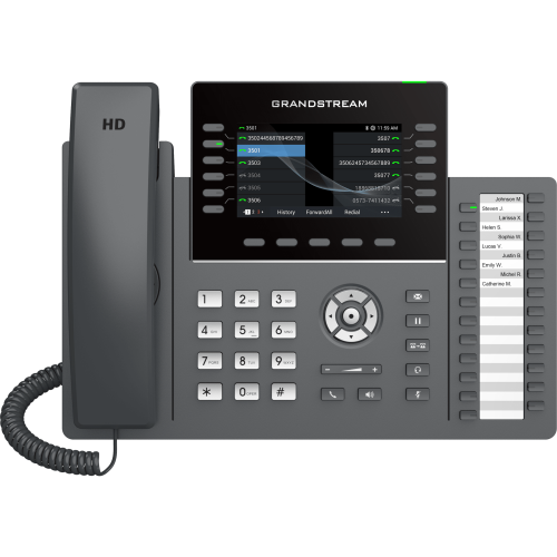 GRANDSTREAM GRP2636 TELÉFONO IP PROFESIONAL DE 12 LÍNEAS, 24 TECLAS DE EXTENSIÓN PROGRAMABLES, WI-FI 6, POE INTEGRADO, PANTALLA LCD 4.3 PULGADAS, SEGURIDAD DE NIVEL EMPRESARIAL, BLUETOOTH INTEGRADO, COMPATIBLE CON GDMS, AUDIO HD CON NOISE-SHIELD