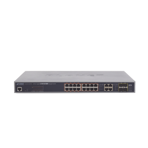 PLANET GS-4210-16UP4C Switch administrable L2, 16 puertos 10/100/1000T Ultra PoE + 4 puertos Gigabit Combo TP/SFP