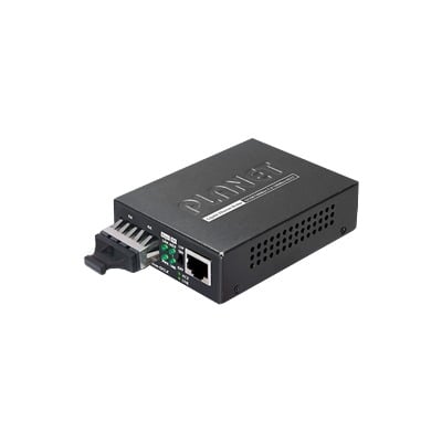 PLANET GT-802S Convertidor de Medios 1000 Mbps UTP/Fibra Óptica Mono-Modo Hasta 20 Km, Conector SC