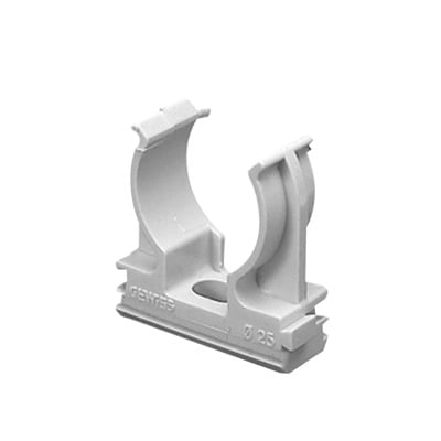 GEWISS GW-50-603 Soporte de presión (Abrazadera), PVC Auto-extinguible, abierto para tubería de 25 mm