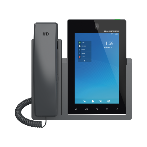 GRANDSTREAM GXV3470 Teléfono IP Android 11, 16 líneas SIP con 16 cuentas, pantalla táctil 7″, puertos Gigabit, Wi-Fi, Bluetooth, PoE, codec Opus, IPV4/IPV6 con gestión en la nube GDMS
