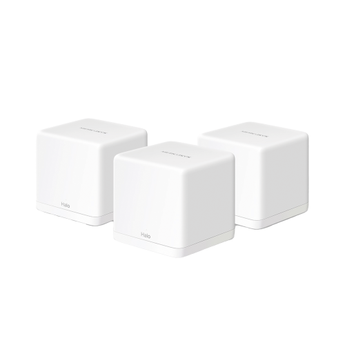 Mercusys H30G3PACK KIT de Sistema Inalámbrico H30G Mesh, Doble banda 2.4GHz y 5GHz AC 1300Mbps, Doble puerto 10/100/1000 Mbps, Control vía App, Roaming Continuo