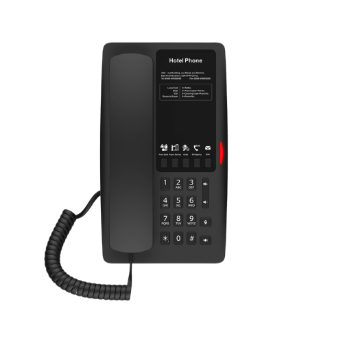 FANVIL H4WB Teléfono IP WI-FI para Hotelería, Puerto USB-A para carga, 5 teclas programables para servicio rápido (Hotline), plantilla personalizable con PoE