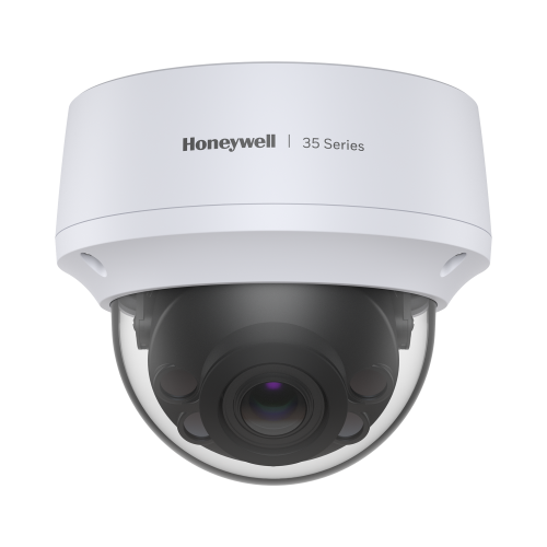 HONEYWELL HC35W45R2 Domo IP 5 Megapixel, Lente Mot. 2.7 a 13.5 mm, 50 mts IR, Ultra Baja Iluminación, NDAA, ONVIF, IP67, IK10, H.265, IA (Filtro de Humanos y Vehiculos), Merodeo, Conteo de Personas, PoE, Audio y Alarmas I/O, Serie 35