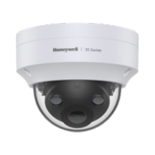 HONEYWELL HC35W45R3 Domo IP 5 Megapíxeles, Lente 2.8 mm, 40 mts IR, Ultra Baja Iluminación, NDAA, ONVIF, IP67, IK10, IA (Filtro de Humanos y Vehiculos), Conteo de Personas, Merodeo, H.265, PoE, Alarmas I/O, Serie 35, Honeywell Security