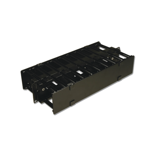 SIEMON HCM-4-2U-D Organizador de Cable Horizontal RouteIT, Doble, Para Rack de 19in, 4in de profundidad, 2UR