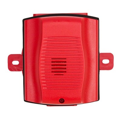 SYSTEM SENSOR HR-K Sirena para Exterior, Montaje en Techo o Pared, 12 a 24 Vcc, Color Rojo
