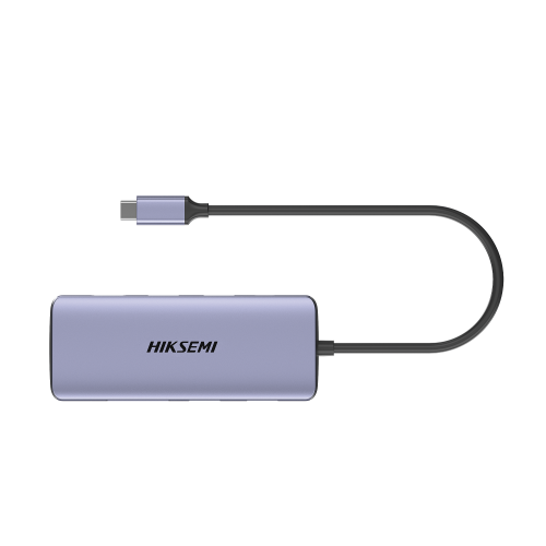 HIKSEMI by HIKVISION HS-HUB-DS8 Hub (Adaptador) USB – C, 8 en 1, 1 Salida HDMI (4K), 1 Salida USB 2.0, 3 Salidas USB 3.0, 1 Salida SD (Memoria SD), 1 Salida TF (Micro SD), 1 Entrada USB – C (Carga Rapida, 100 Watts)