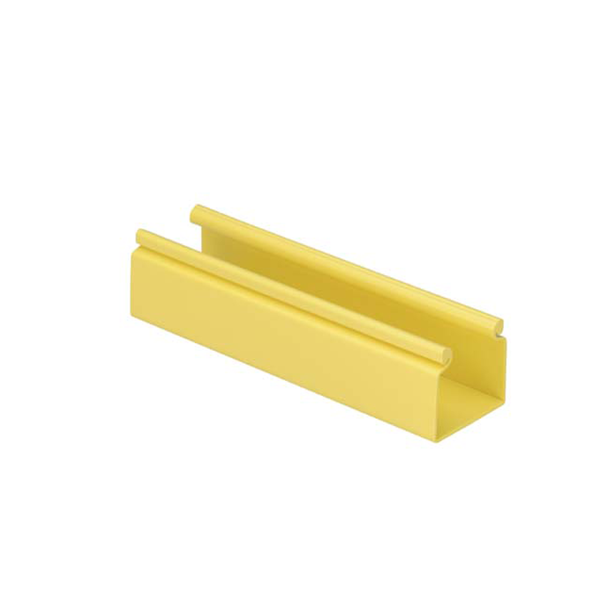 PANDUIT HS2X2YL6 Canaleta FiberRunner™ 2X2 sin Tapa, de PVC Rígido, Con Orificios de Montaje, Color Amarillo, 1.8 m de Largo